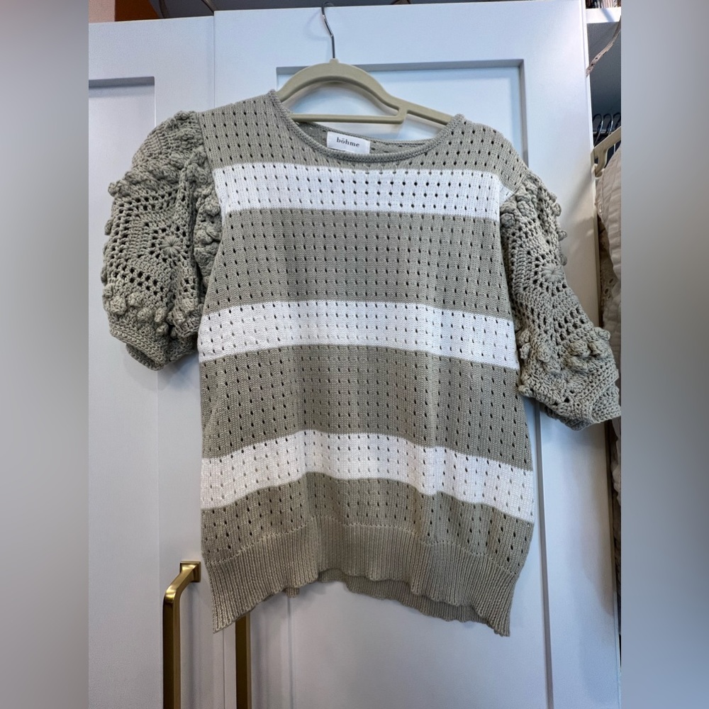 Bohme crochet green sweater - size XS